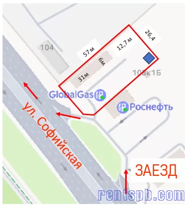 Участок земли с автомойкой самообслуживания для сервиса автомобилей