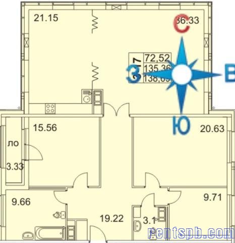 Продам квартиру  в новостройке     139 м²   ул Пионерская д 50