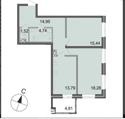 Видовая 2-х комнатная квартира. Продаётся. Звоните