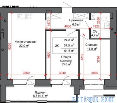 Продам квартиру  в новостройке     
2-к квартира  61.6 м²  на 11 этаже  16-этажного кирпичного дома