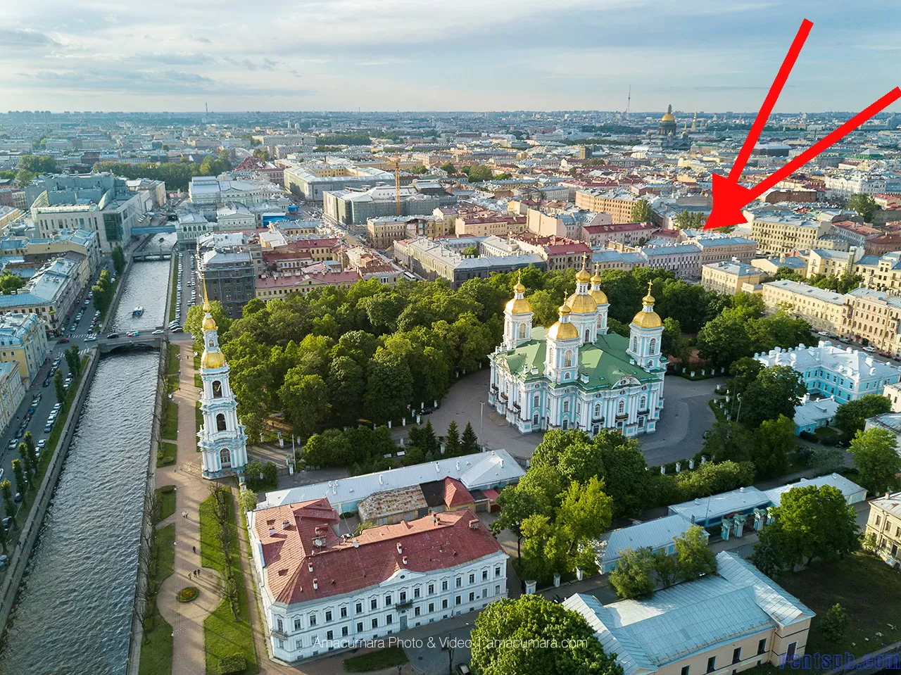 Канал Грибоедова 115, квартира-кабинет  с видом на воду на лето и длит